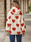 Women Fuzzy Heart Pocketed Dropped Shoulder Hoodie nicholesgifts