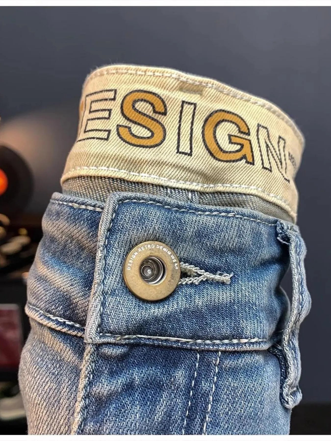 Men's Vintage Washed Distressed Boyfriend Jeans