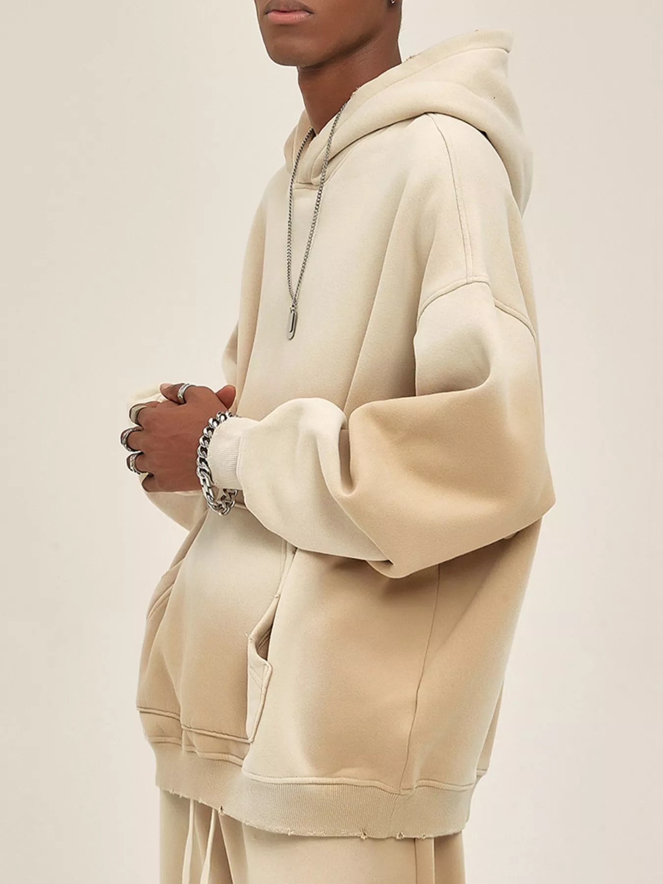 Men's Dropped Shoulder Long Sleeve Hoodie NicholesGifts