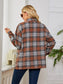 Plaid Collared Shirt Jacket nicholesgifts