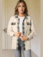 Plaid Button Down Collared Jacket nicholesgifts