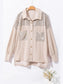 Sequin Button Up Dropped Shoulder Jacket nicholesgifts