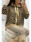 NicholesGifts Women Leopard Dropped Shoulder Hoodie nicholesgifts