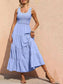 Women Tiered Smocked Wide Strap Summer Dress nicholesgifts