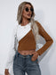 Ivy Lane Cropped Contrast Color Round Neck Short Sleeve Tee nicholesgifts