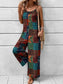 Printed Scoop Neck Spaghetti Strap Jumpsuit nicholesgifts