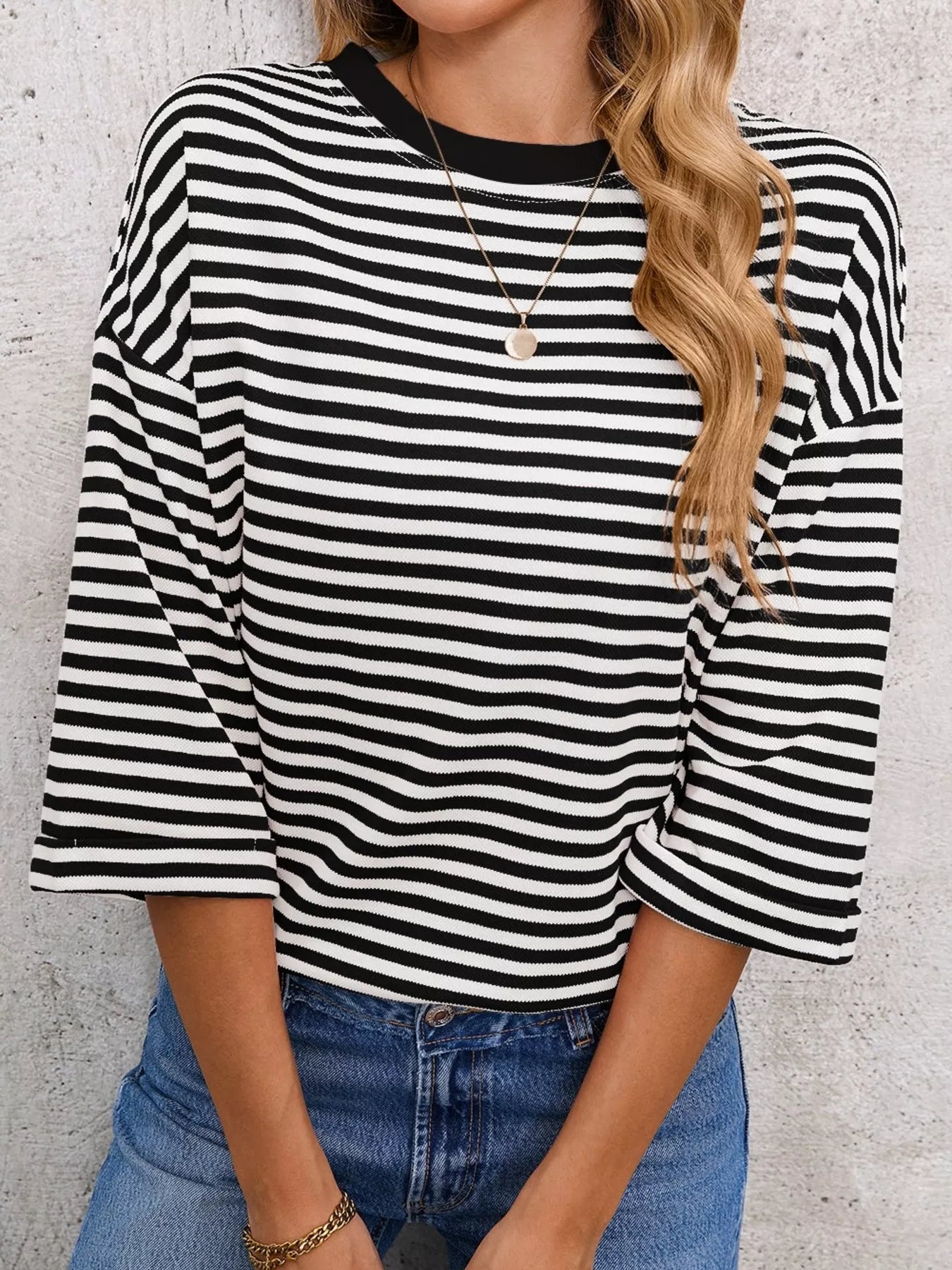Striped Back Bow Tie T-Shirt nicholesgifts