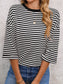 Striped Back Bow Tie T-Shirt nicholesgifts