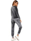 Round Neck Long Sleeve Loungewear Set with Pockets nicholesgifts