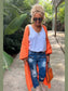 Letter Dropped Shoulder Long Sleeve Cardigan nicholesgifts