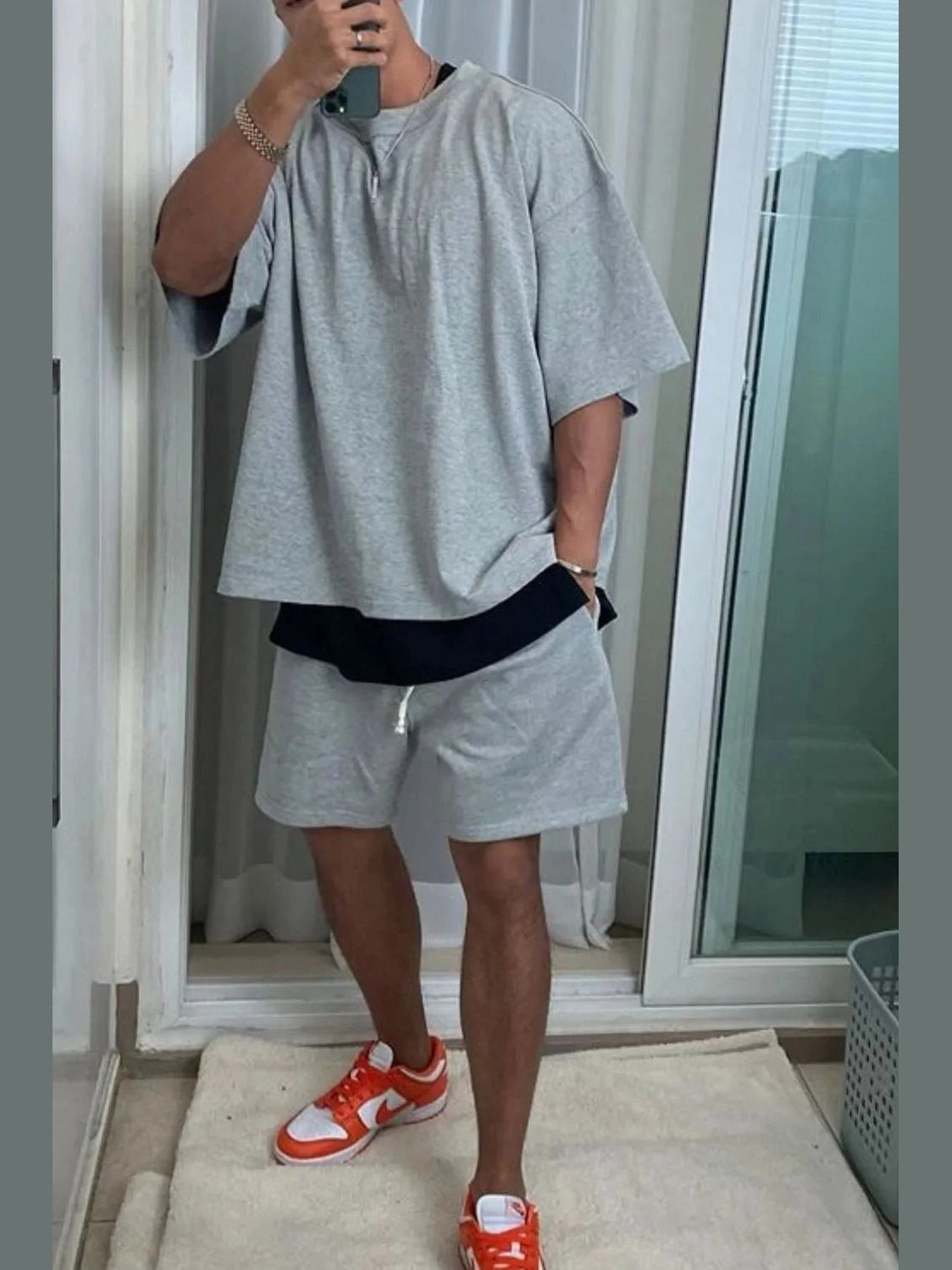 Men's Plus Size Round Neck Half Sleeve T-Shirt Trendsi