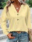 Eyelet Notched Long Sleeve T-Shirt nicholesgifts