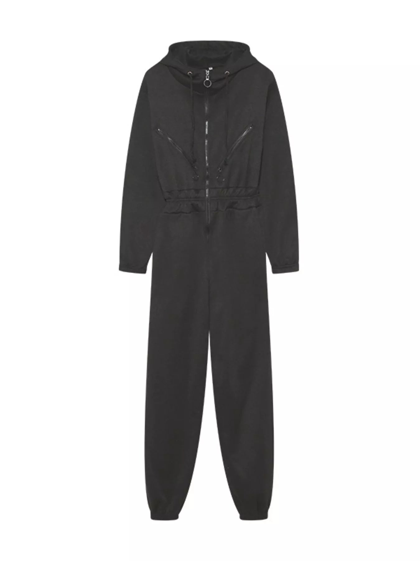 Hooded Zip-Up Long Sleeve Jumpsuit nicholesgifts