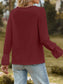 Lace Trim V-Neck Blouse with Flounce Sleeves nicholesgifts