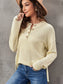 Women Button Detail Long Sleeve Knit Top nicholesgifts
