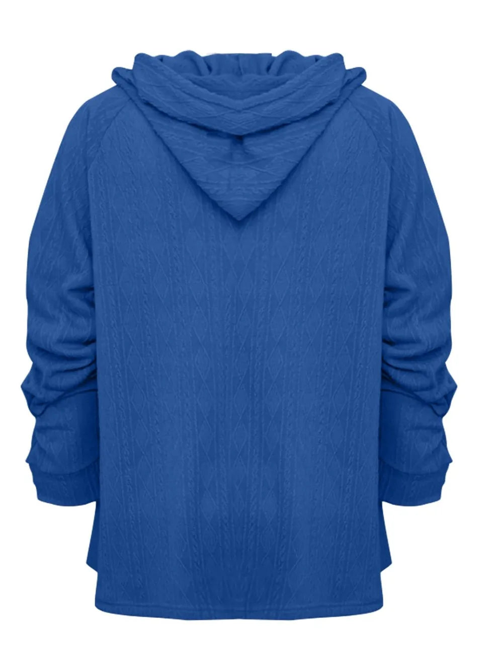 Full Size Drawstring Long Sleeve Hoodie Trendsi