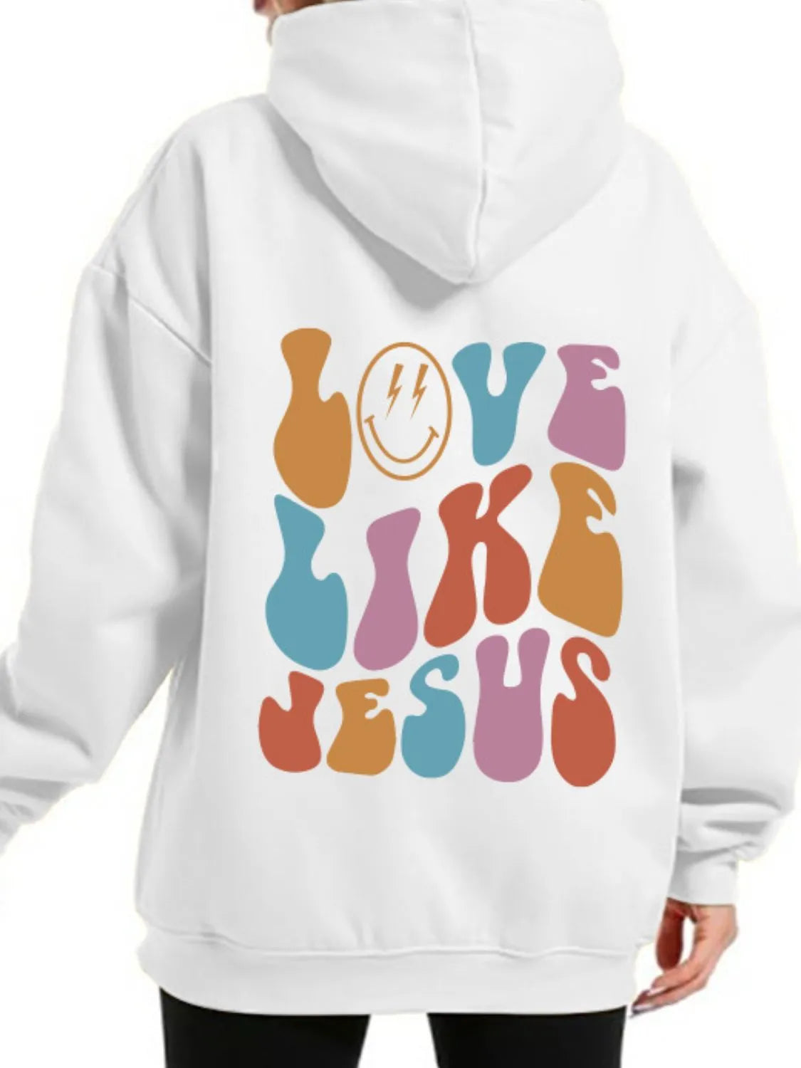 Men's Full Size Letter Graphic Back Long Sleeve Hoodie Plus Size NicholesGifts