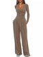 Casual Long Sleeve Top and Wide Leg Pants Set nicholesgifts