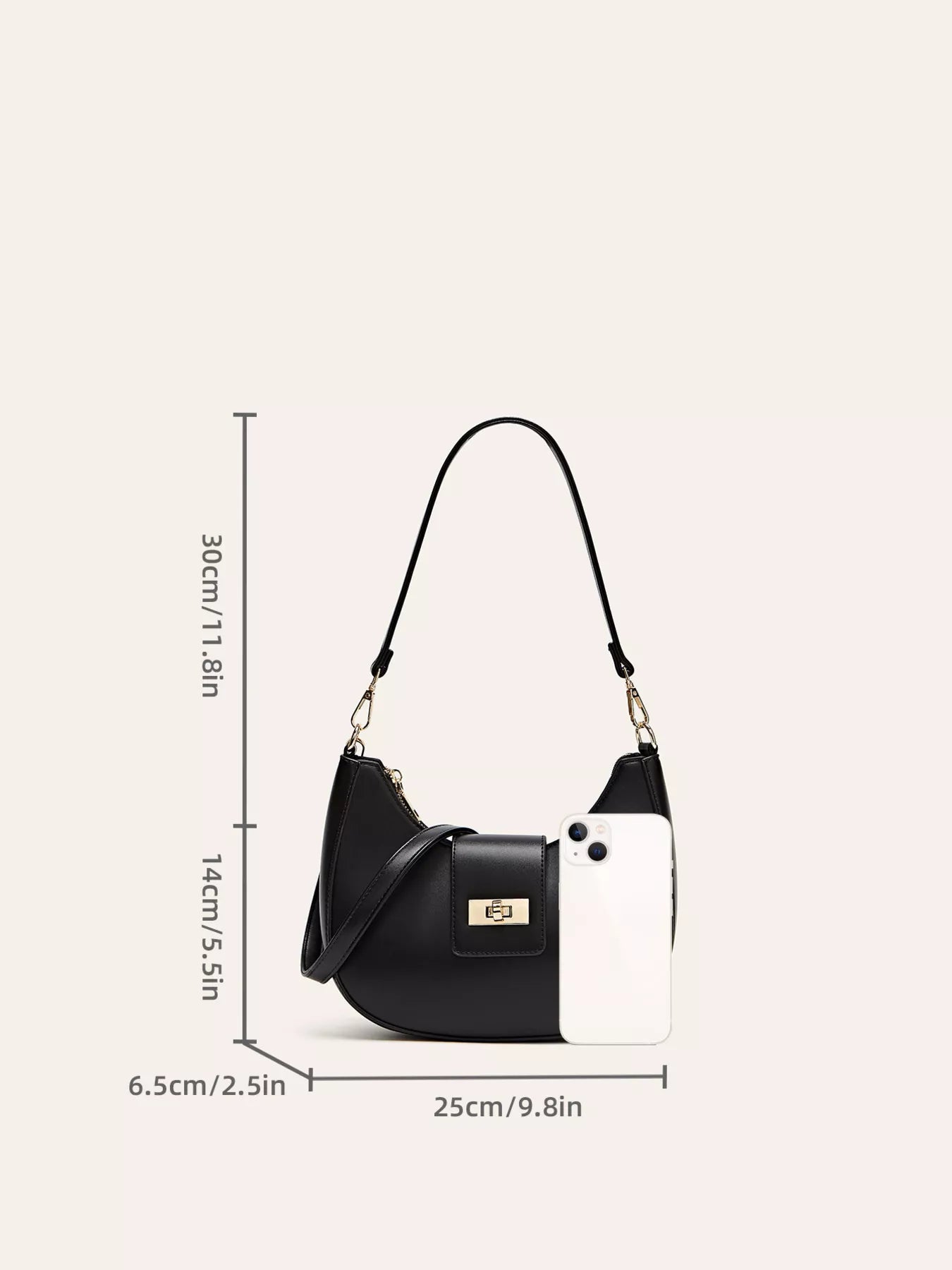Buckle Closure Shoulder Bag nicholesgifts