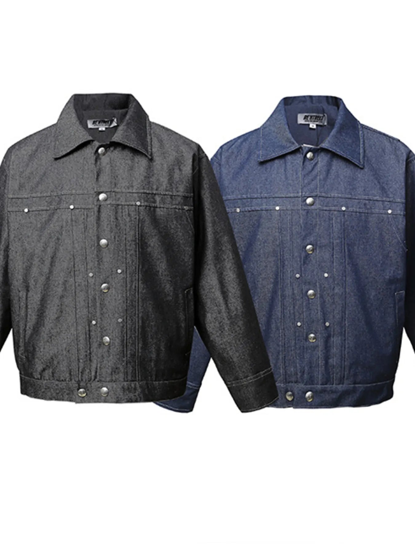 Men's Snap Down Long Sleeve Denim Jacket