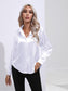 Collared Neck Buttoned Long Sleeve Shirt nicholesgifts