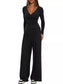 Casual Long Sleeve Top and Wide Leg Pants Set nicholesgifts