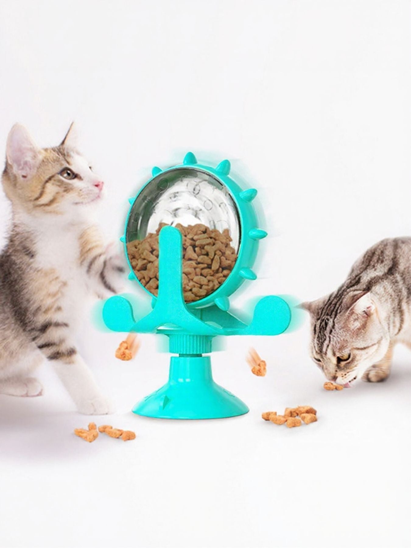 Interactive Rotating Cat Toy Set with Suction Cup nicholesgifts