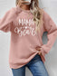 Letter Graphic Round Neck Long Sleeve Sweatshirt nicholesgifts