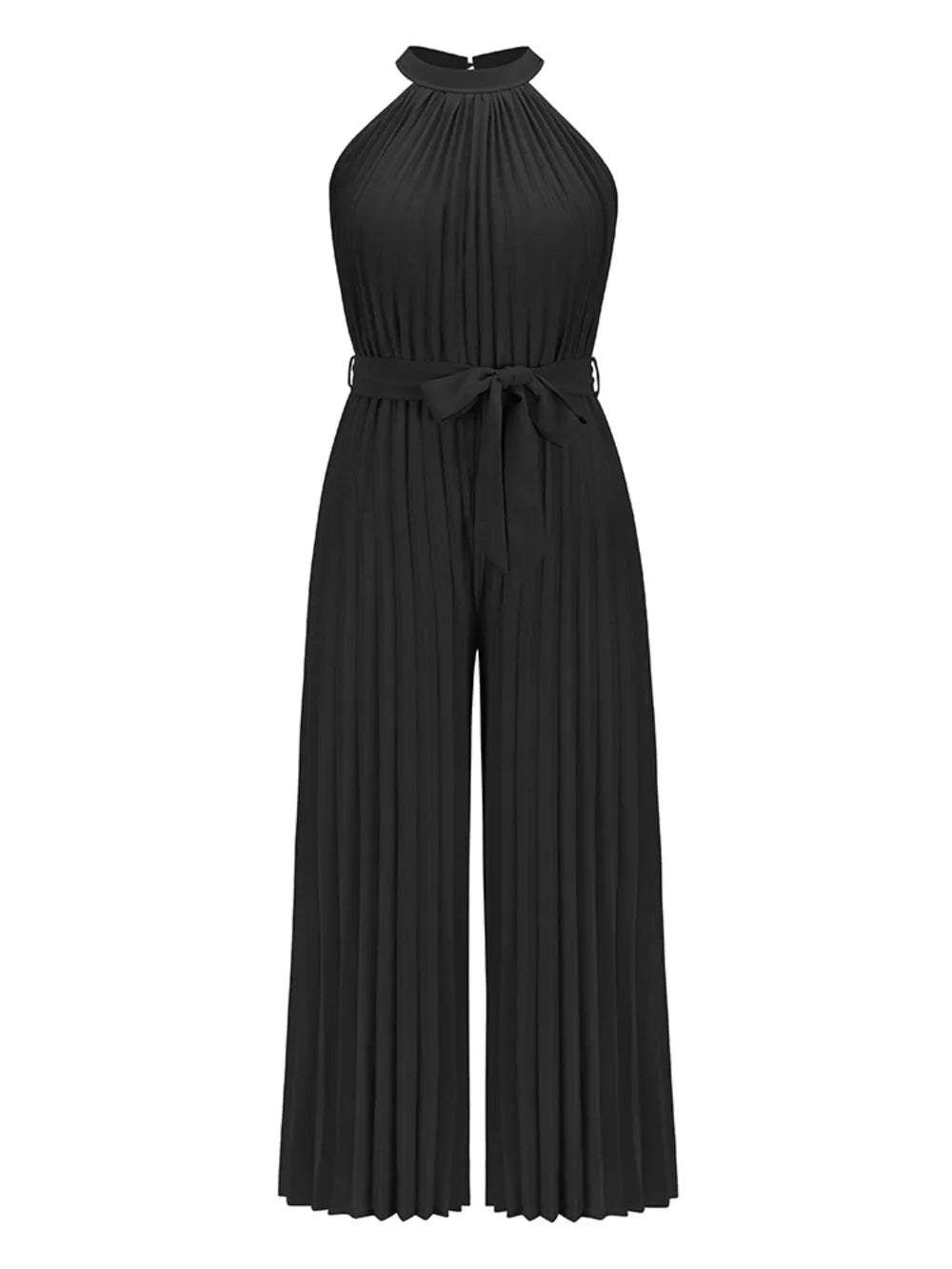Cutout Tied Pleated Sleeveless Jumpsuit nicholesgifts