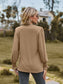 Notched Neck Flounce Sleeve Blouse nicholesgifts