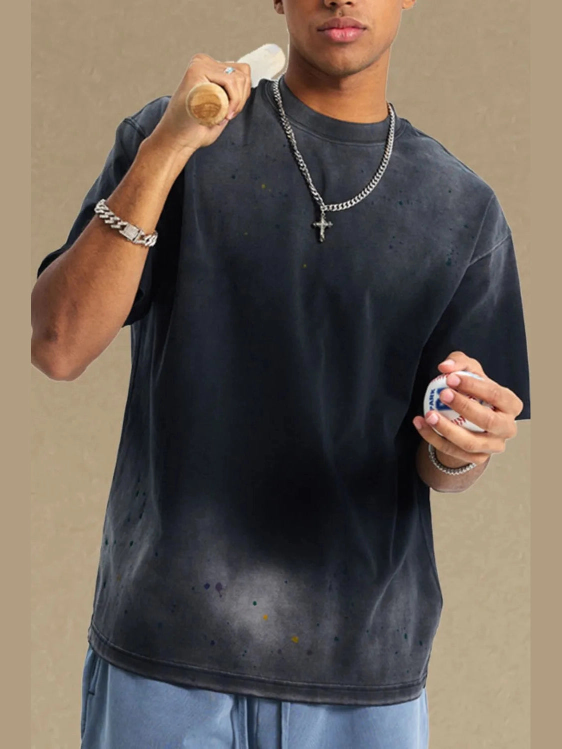 Men's Round Neck Half Sleeve T-Shirt Trendsi