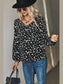 Animal Print V-Neck High-Low Blouse nicholesgifts