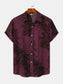 Men's Plus Size Printed Short Sleeve Button Down Casual Shirt nicholesgifts