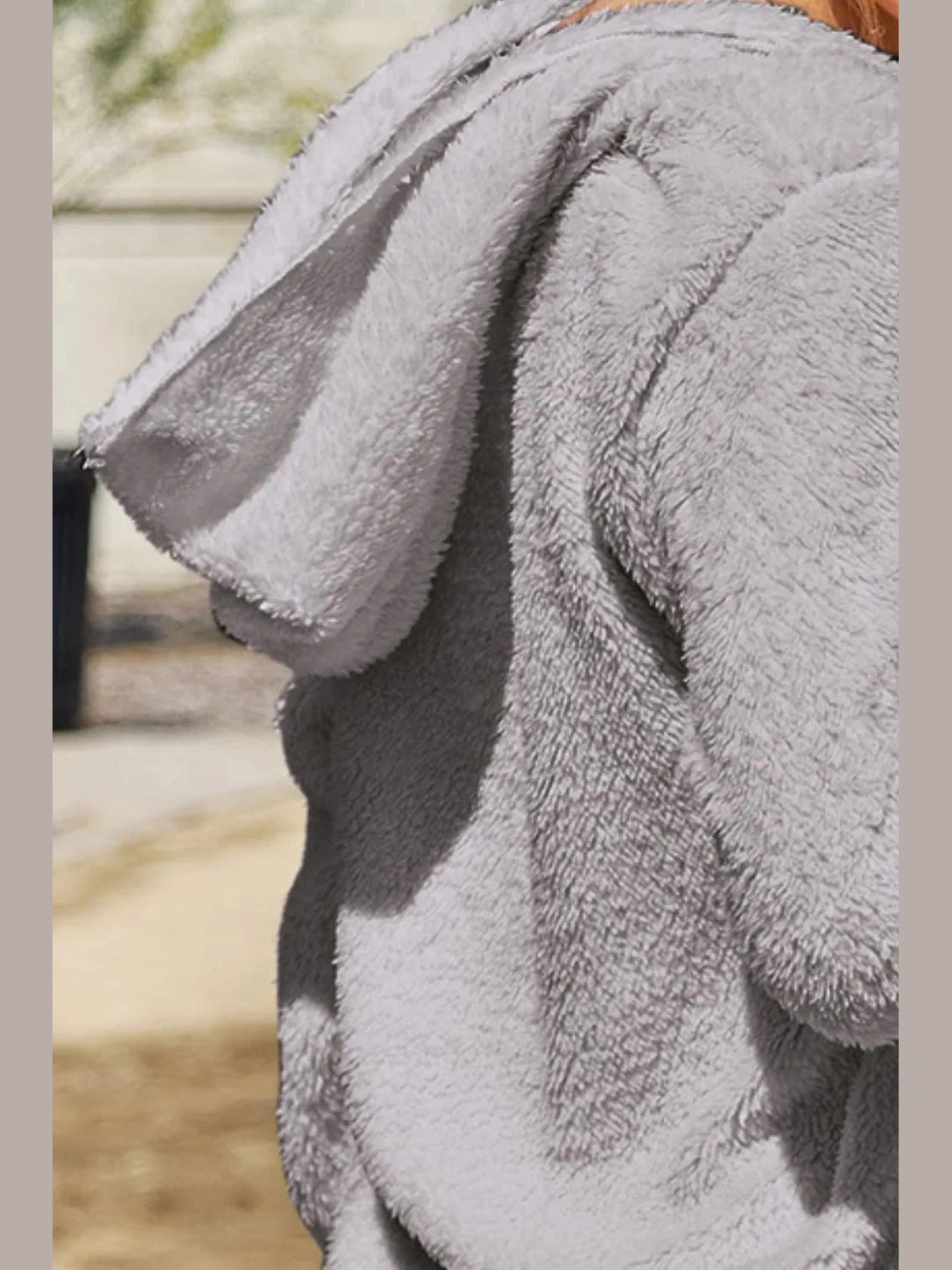 Full Size Teddy Hooded Jacket with Pockets nicholesgifts