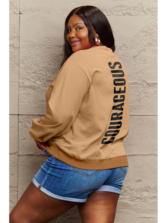 Simply Love Full Size COURAGEOUS Graphic Sweatshirt NicholesGifts