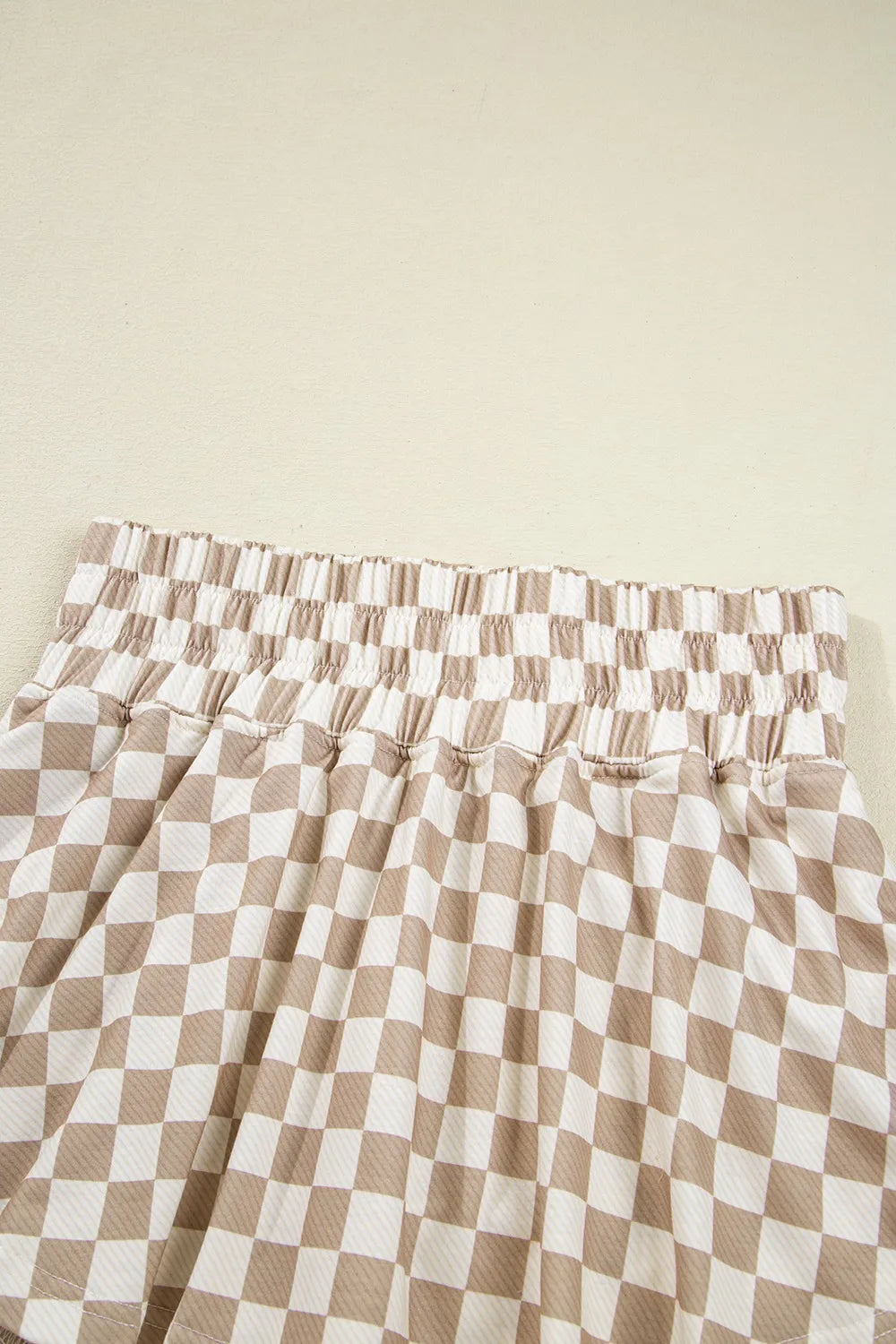 Checkered Long Sleeve Top and Skirt Two-Piece Set Trendsi