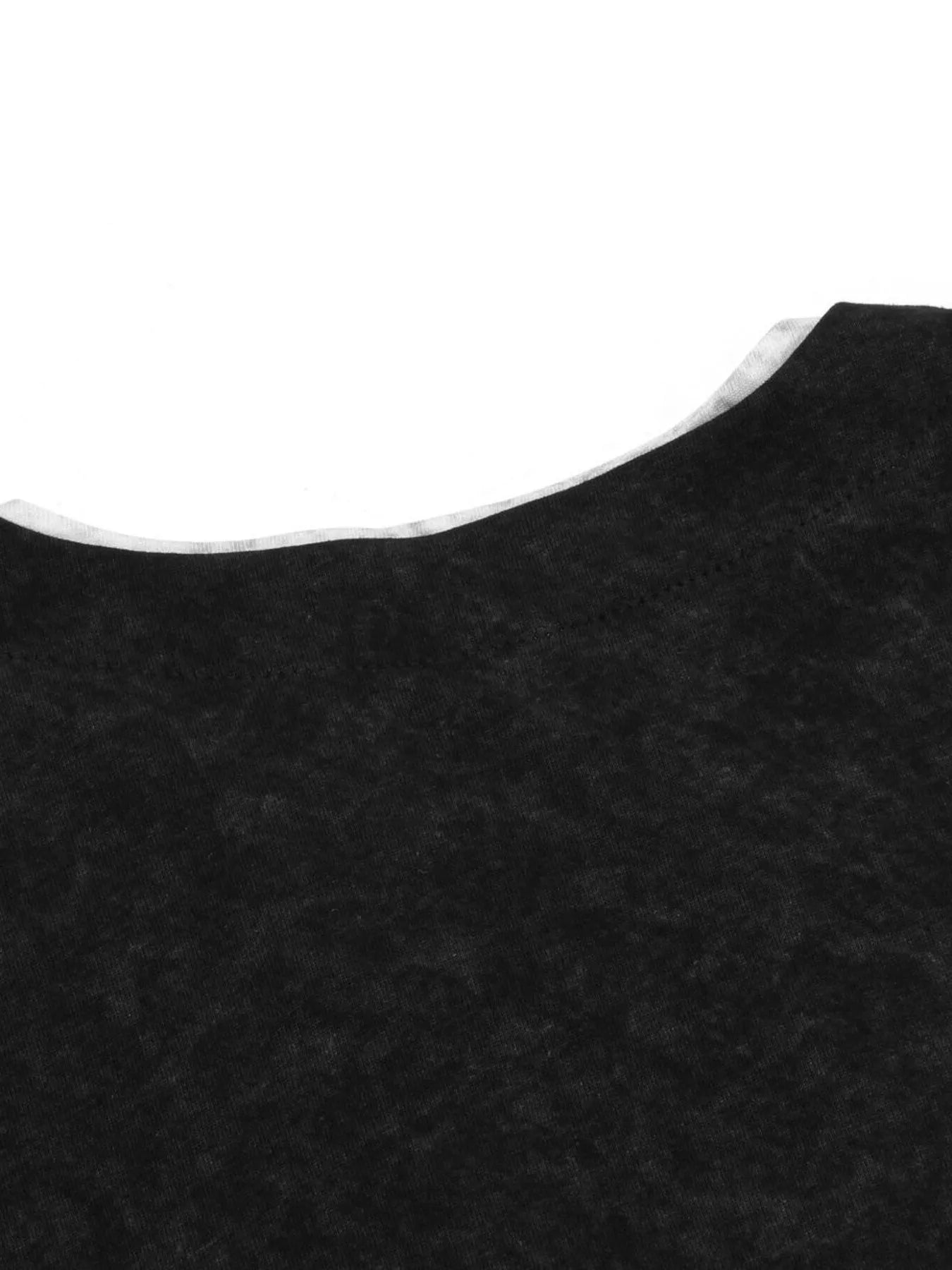 Men's Letter Graphic Round Neck Short Sleeve Contrast Trim T-Shirt Trendsi