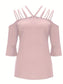 Full Size Cold Shoulder Three-Quarter Sleeve Blouse nicholesgifts