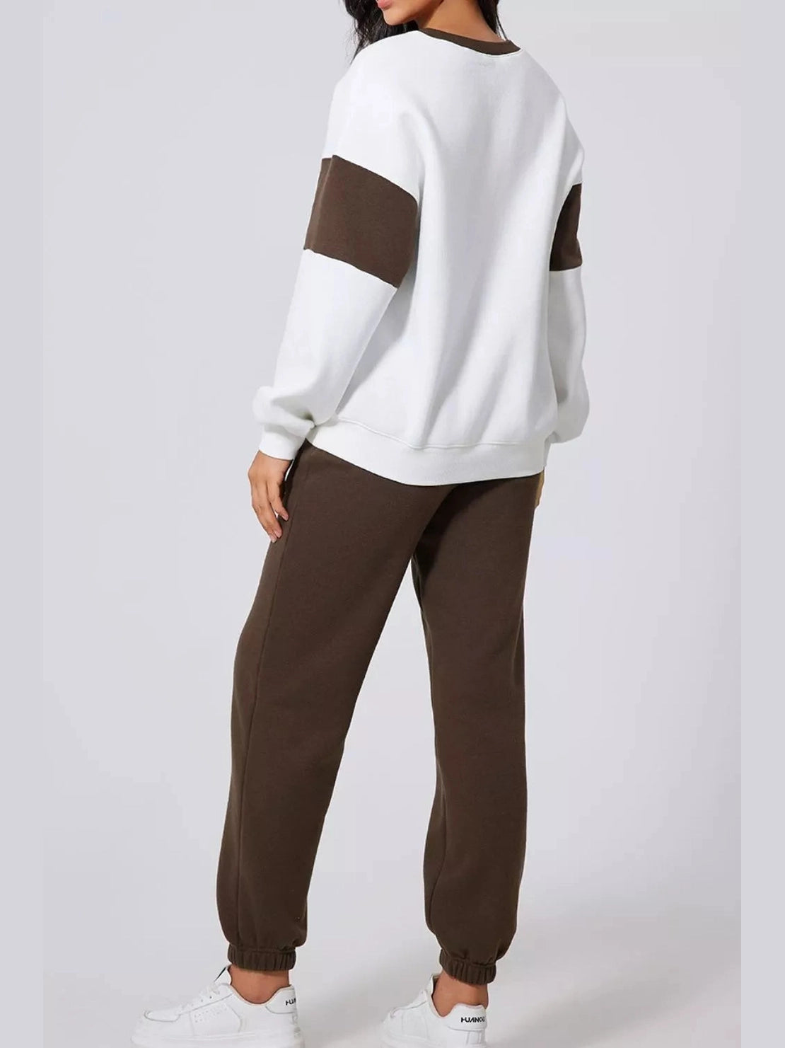 Drop Shoulder Loose Sweatshirt and Joggers Active Set nicholesgifts