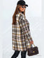 Plaid Longline Jacket with Pockets nicholesgifts