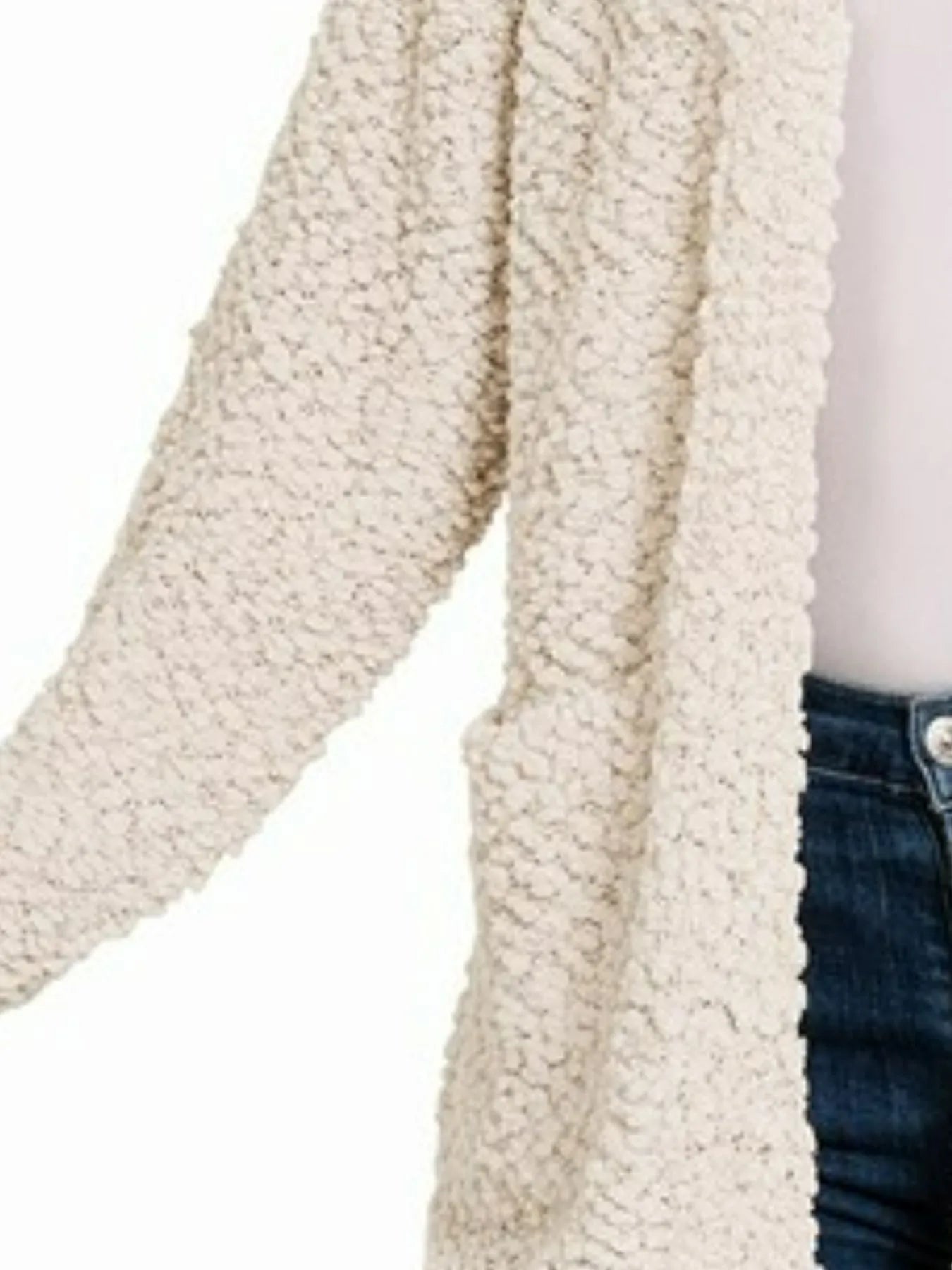 Zenana Long Sleeve Popcorn Sweater Cardigan with Pockets NicholesGifts