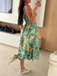 Striped Tie-Shoulder Midi Dress nicholesgifts