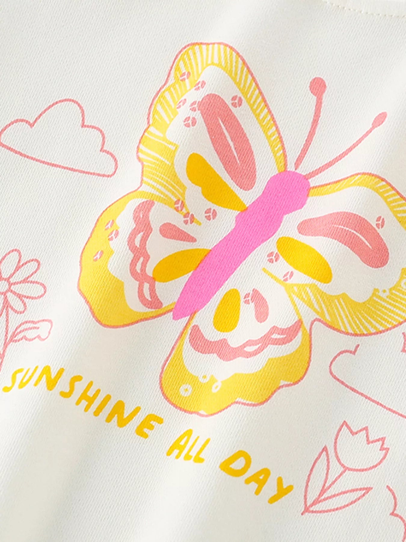 Children's Butterfly Graphic Crew Neck Sweatshirt Trendsi