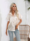 Button Down Collared Neck Short Sleeve Satin Shirt nicholesgifts