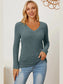 Basic Bae Full Size Ribbed V-Neck Long Sleeve T-Shirt nicholesgifts