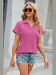Johnny Collar Short Sleeve Blouse nicholesgifts