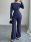 Asymmetric Long Sleeve Top and Pants Set nicholesgifts