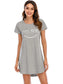 Graphic Round Neck Short Sleeve Lounge Dress nicholesgifts