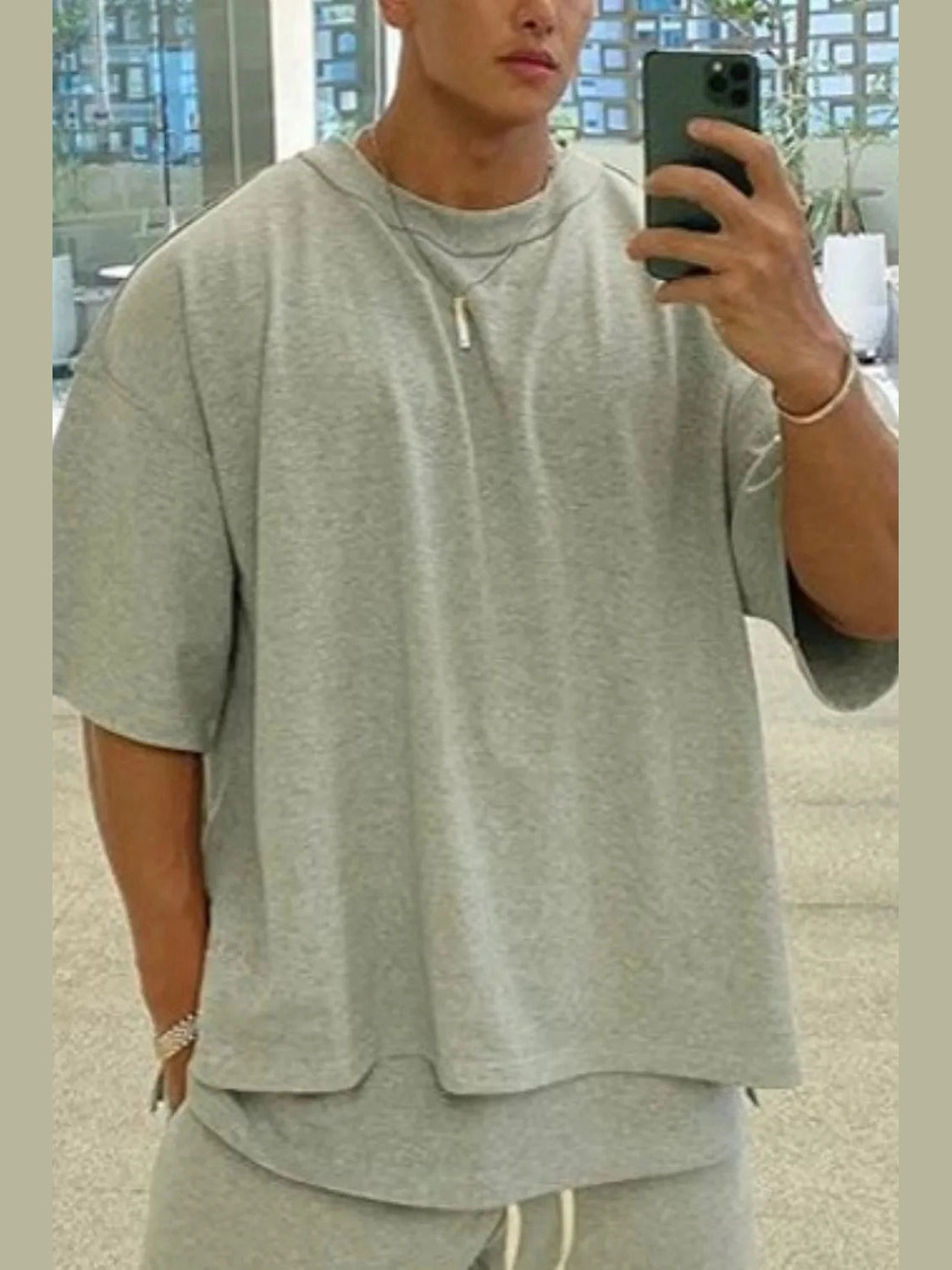 Men's Plus Size Round Neck Half Sleeve T-Shirt Trendsi
