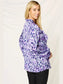 Double Take Full Size Printed Ruffle Trim Balloon Sleeve Shirt nicholesgifts